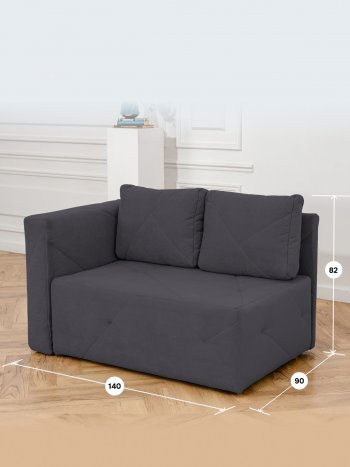 Диван 1010 графит, левый (BRENDOSS) в Советском - sovetskij.mebel-e96.ru
