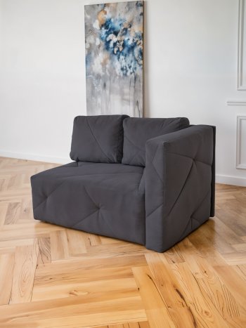 Диван 1010 графит, правый (BRENDOSS) в Советском - sovetskij.mebel-e96.ru