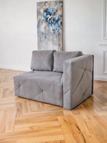 Диван 1010 серый, правый (BRENDOSS) в Советском - sovetskij.mebel-e96.ru