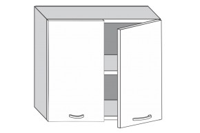 1.80.2 Луиза Шкаф настенный с двумя дверцами h 720 в Советском - sovetskij.mebel-e96.ru | фото