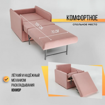 Кресло-кровать Амира 801 Розовый в Советском - sovetskij.mebel-e96.ru