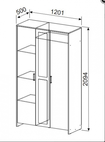 Шкаф распашной 1200 мм Дольче дуб золотой (СВ) в Советском - sovetskij.mebel-e96.ru