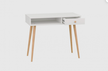 Стол письменный, арт.6-01101, белый (ГК) в Советском - sovetskij.mebel-e96.ru