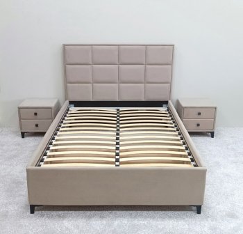 Кровать с подъемным механизмом Мега беж (Лин) в Советском - sovetskij.mebel-e96.ru