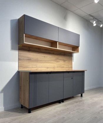 Кухонный гарнитур Монако 2000 мм графит (СВ) в Советском - sovetskij.mebel-e96.ru