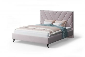 Кровать Аделия мягкая Dusty rose (пепельная роза), 1600 (МЛК) в Советском - sovetskij.mebel-e96.ru