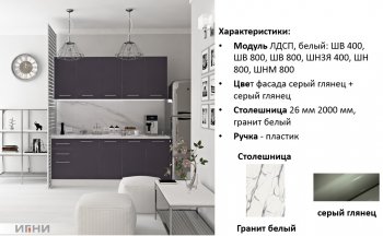 Кухонный гарнитур 2000 мм Агата (Игни) в Советском - sovetskij.mebel-e96.ru