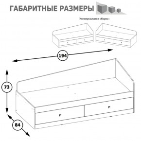 Кровать с ящиками Альфа 11.21 солнечный свет в Советском - sovetskij.mebel-e96.ru