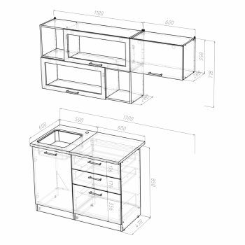 Кухонный гарнитур Алина экстра 1700 мм (Герда) в Советском - sovetskij.mebel-e96.ru