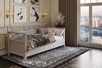 Кровать из массива Амелия льняной (БМ) в Советском - sovetskij.mebel-e96.ru