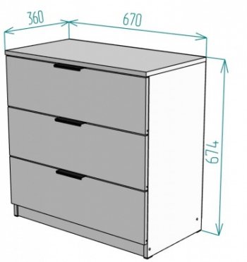 Комод Anna K215 674х670х360 в Советском - sovetskij.mebel-e96.ru