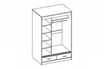 Шкаф-купе 1500 мм (арт. 009) ясень шимо (Делис) в Советском - sovetskij.mebel-e96.ru