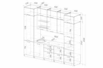 Кухонный гарнитур Асая экстра 3000 мм (герда) в Советском - sovetskij.mebel-e96.ru