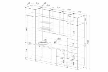 Кухонный гарнитур Асая экстра 2 3000 мм (Посудомойка) в Советском - sovetskij.mebel-e96.ru