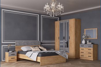 Кровать двуспальная Асти крафт (Микон) в Советском - sovetskij.mebel-e96.ru