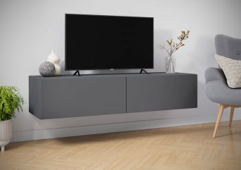 Навесная тумба под ТВ Айден ТБН06-1400 серый (ИЦ) в Советском - sovetskij.mebel-e96.ru | фото