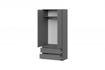 Шкаф 900 мм Айден ШК06-900 серый графит (ИЦ) в Советском - sovetskij.mebel-e96.ru