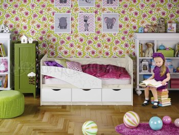 Кровать Бабочки Шарли белый (Миф) в Советском - sovetskij.mebel-e96.ru