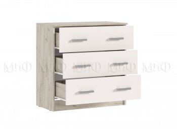 Комод 3 ящика Бася крафт/кашемир (Миф) в Советском - sovetskij.mebel-e96.ru
