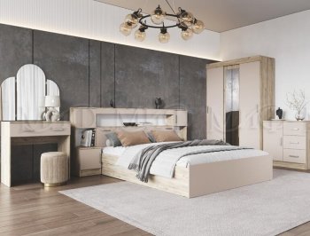 Спальный гарнитур Бася крафт/кашемир (Миф) в Советском - sovetskij.mebel-e96.ru