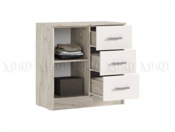Комод 3 ящика 1 дверь Бася крафт/кашемир (Миф) в Советском - sovetskij.mebel-e96.ru