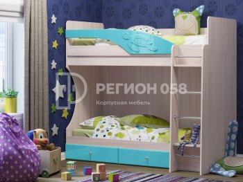 Двухъярусная кровать Бемби МДФ (Регион) в Советском - sovetskij.mebel-e96.ru