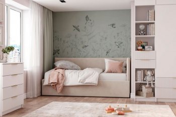 Диван-кровать Бенто с ПМ, велюр Крем (ДСВ) в Советском - sovetskij.mebel-e96.ru