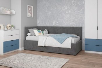 Диван-кровать Бенто с ПМ, велюр Маус (ДСВ) в Советском - sovetskij.mebel-e96.ru
