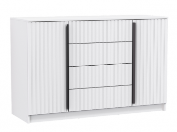 Комод 67.11 Брандо МДФ New белый (Олмеко) в Советском - sovetskij.mebel-e96.ru