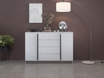 Комод 67.11 Брандо ЛДСП New белый (Олмеко) в Советском - sovetskij.mebel-e96.ru