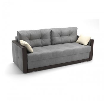 Диван-кровать Бруно (рогожка SHE980 (серый)) (Софт) в Советском - sovetskij.mebel-e96.ru