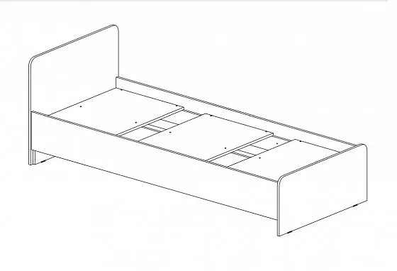 Кровать детская Челси Color (Миф) в Советском - sovetskij.mebel-e96.ru