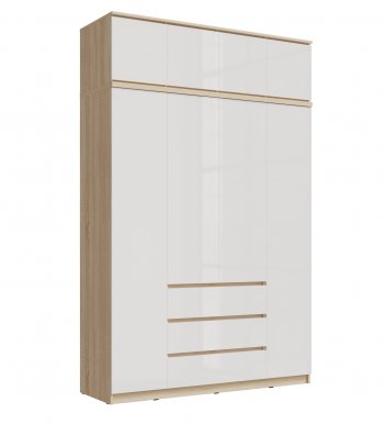 Шкаф 1600 мм Челси с антресолью сонома (Миф) в Советском - sovetskij.mebel-e96.ru