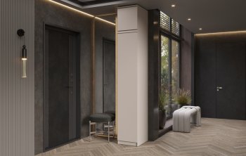 Пенал 400 мм Челси (1 створка) с антресолью, Кашемир (Миф) в Советском - sovetskij.mebel-e96.ru