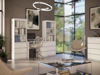 Письменный стол + Стеллаж Челси кашемир (Миф) в Советском - sovetskij.mebel-e96.ru