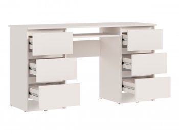 Письменный стол Челси 6 ящиков кашемир (Миф) в Советском - sovetskij.mebel-e96.ru