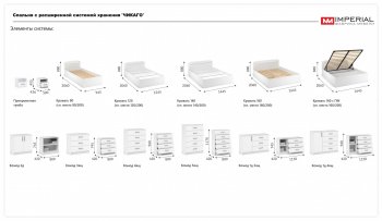 Спальный гарнитур Чикаго модульный, белый (Имп) в Советском - sovetskij.mebel-e96.ru