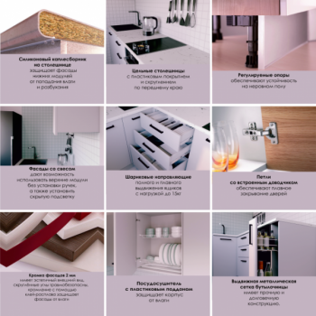 Кухонный гарнитур Элеганция 2800 (Санвут) в Советском - sovetskij.mebel-e96.ru