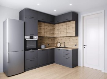 Кухонный гарнитур угловой Дели 2200*1700 мм (Санвут) в Советском - sovetskij.mebel-e96.ru