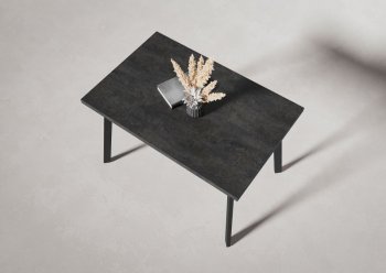 Стол нераздв. Дублин 32 КРАФТ В2, ЛДСП Цемент темный (Вудман) в Советском - sovetskij.mebel-e96.ru