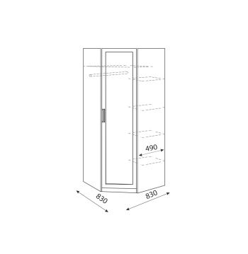 Угловой шкаф Дуглас М01 (Риннер) в Советском - sovetskij.mebel-e96.ru