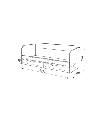 Кровать с ящиками Дуглас М13 (Риннер) в Советском - sovetskij.mebel-e96.ru