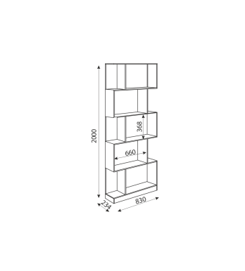 Стеллаж Дуглас М05 (Риннер) в Советском - sovetskij.mebel-e96.ru