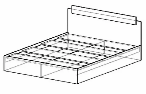 Кровать двуспальная Эко 1400 белый (Эра) в Советском - sovetskij.mebel-e96.ru