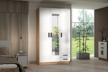 Шкаф 1200 мм Эконом с зеркалом (Зарон) в Советском - sovetskij.mebel-e96.ru | фото
