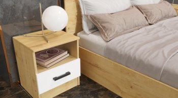 Спальный гарнитур Эко дуб вотан (Эра) в Советском - sovetskij.mebel-e96.ru