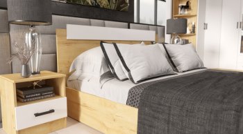 Спальный гарнитур Эко дуб вотан (Эра) в Советском - sovetskij.mebel-e96.ru