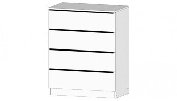 Комод Элегант 4 ящика Белый (Лин) в Советском - sovetskij.mebel-e96.ru