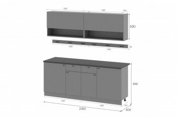 Кухонный гарнитур Энни 2000 мм (МИ) в Советском - sovetskij.mebel-e96.ru