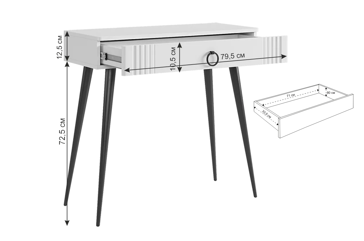 Туалетный стол 2 Ева (Мебельсон) в Советском - sovetskij.mebel-e96.ru